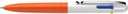 Ballpoint Pen Take 4 Neon Neon Orange-White, Take 4 Refill M Black, Blue, N. Yellow, N. Orange