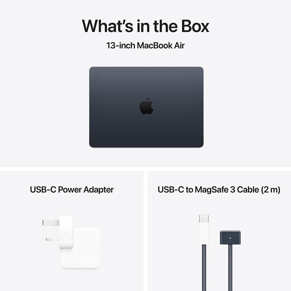 Apple MacBook Air 13-inch M4 chip with 10-core GPU , 16GB, 512GB SSD - Midnight 