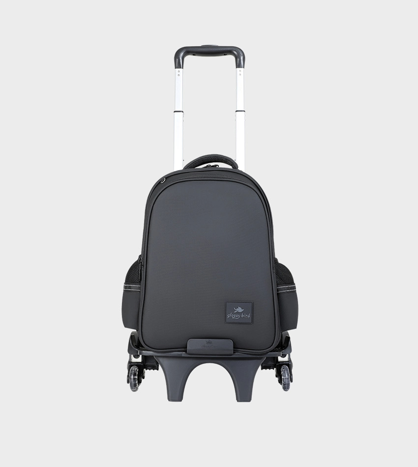 Trolly 3 Wheels Backpack Multi Comp Plain Color 17"" With P.Case