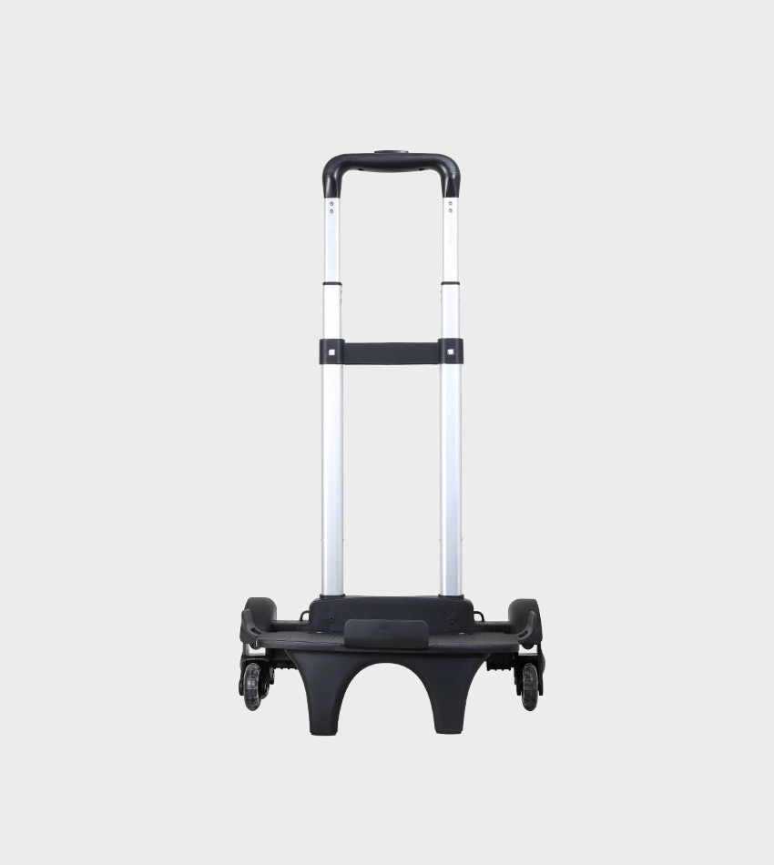 Trolly 3 Wheels Backpack Multi Comp Plain Color 17"" With P.Case
