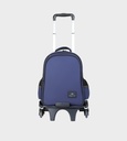 Trolly 3 Wheels Backpack Multi Comp Plain Color 17"" With P.Case