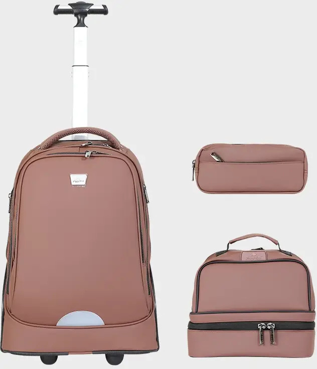 Trolly Backpack Large Wheels 18" With L.Bag, P.Case Set  - GB5525T
