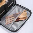 Prive Insulated Leather Lunch Bag Black