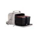 Prive Insulated Leather Lunch Bag Gray