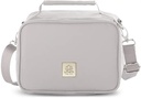 Prive Insulated Leather Lunch Bag Gray