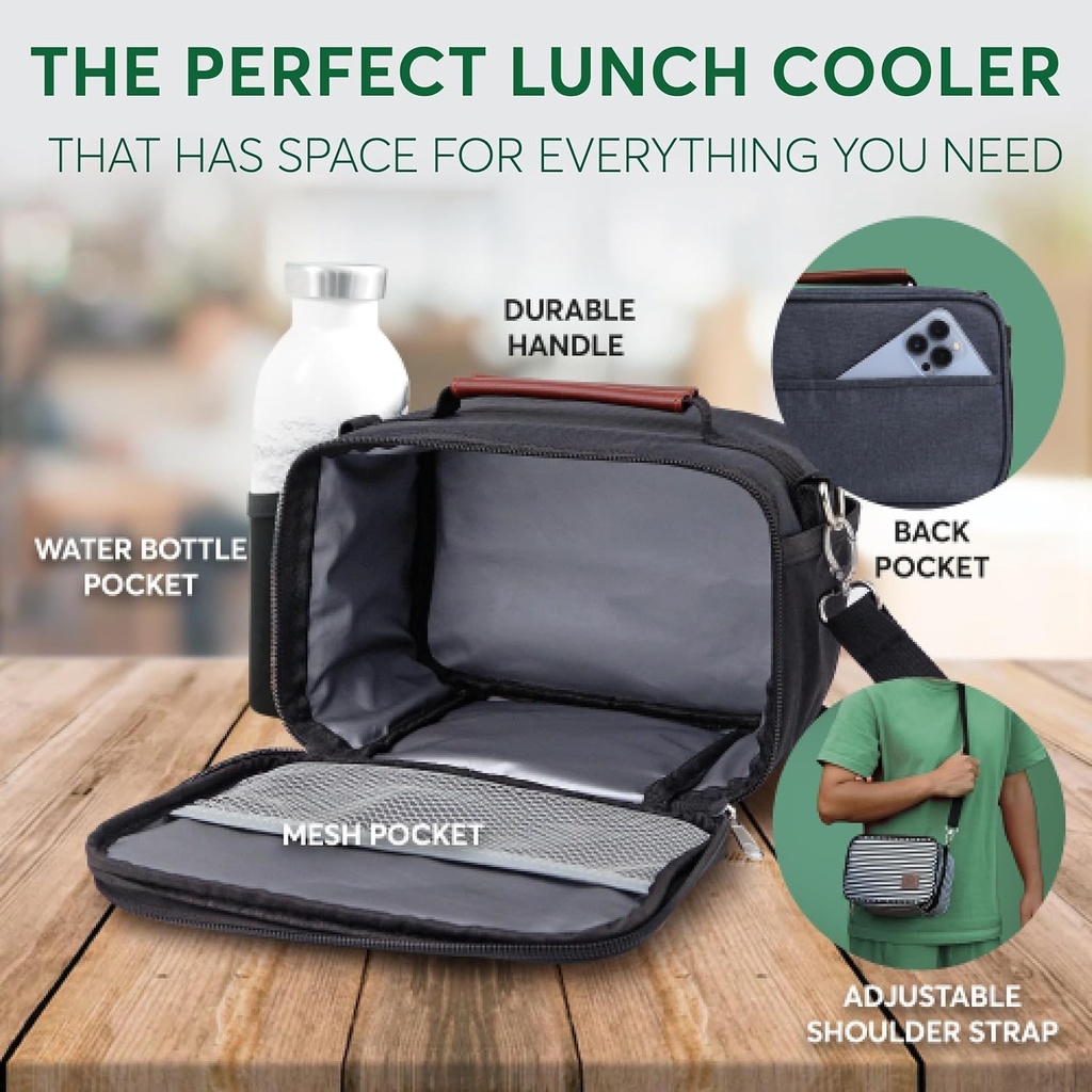 Insulated Lunch Bag  Navy Blue