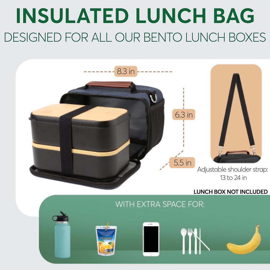 Insulated Lunch Bag  Navy Blue