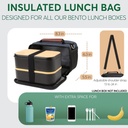 Insulated Lunch Bag  Navy Blue