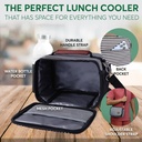 Insulated Lunch Bag Black Stripe