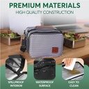Insulated Lunch Bag Black Stripe