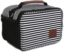 Insulated Lunch Bag Black Stripe