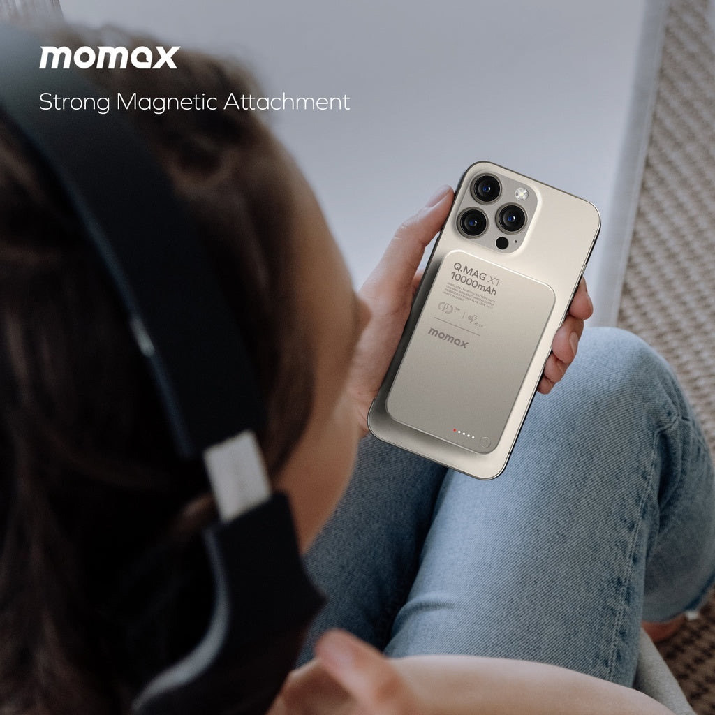 Momax Q.Mag X1 10000Mah Gen2 15W Magsafe Wireless Power - Titanium