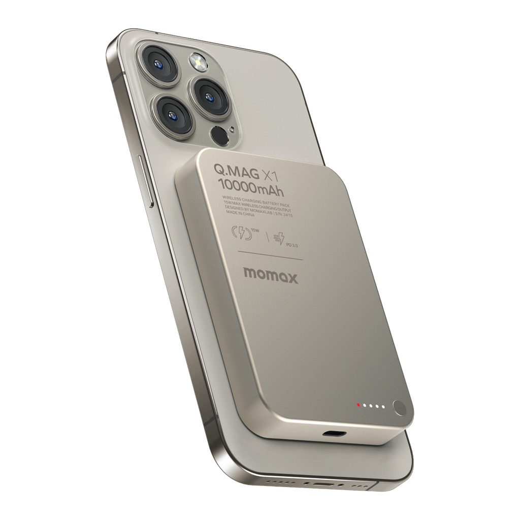 Momax Q.Mag X1 10000Mah Gen2 15W Magsafe Wireless Power - Titanium