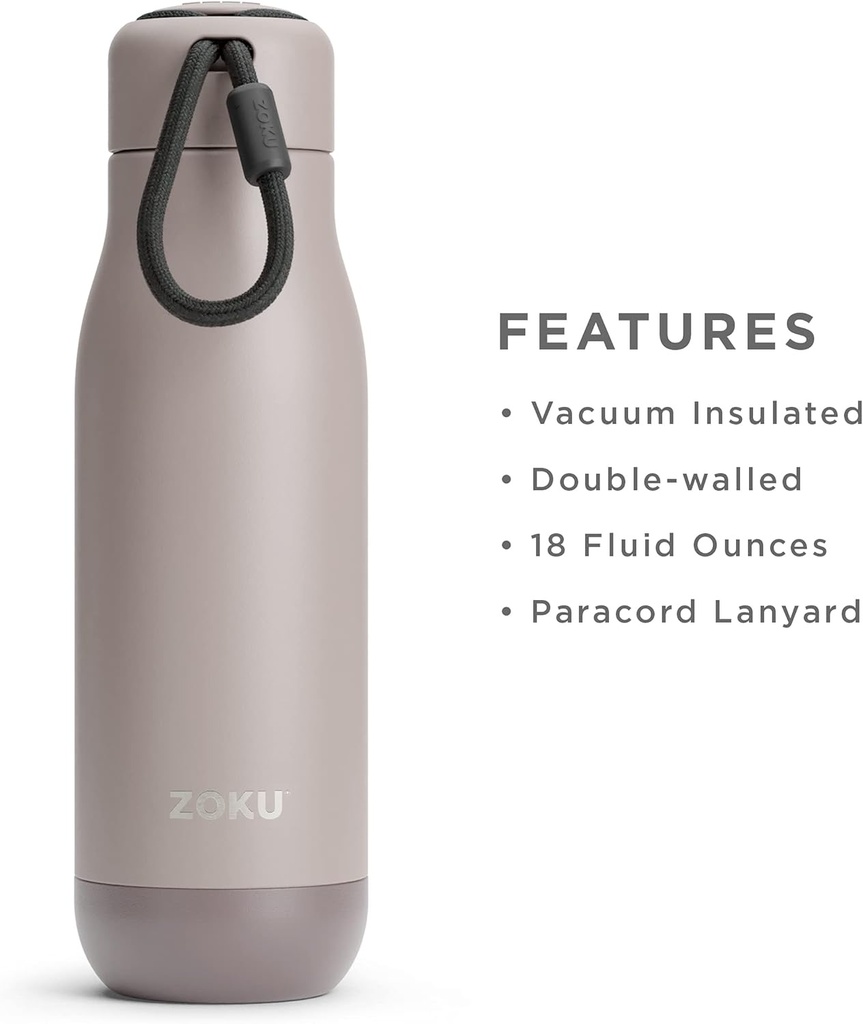 Zoku - Vaccum Insulated Bottle Ash 500ml