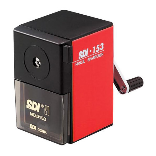Pencil Sharpener W/Clamp Red