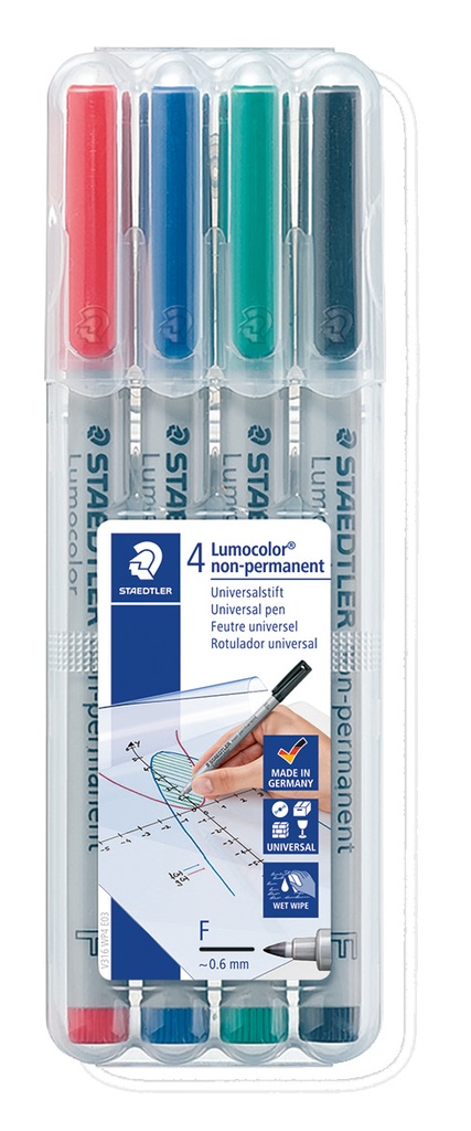 Lumocolor Ohp Non-Perm Pk=4Col