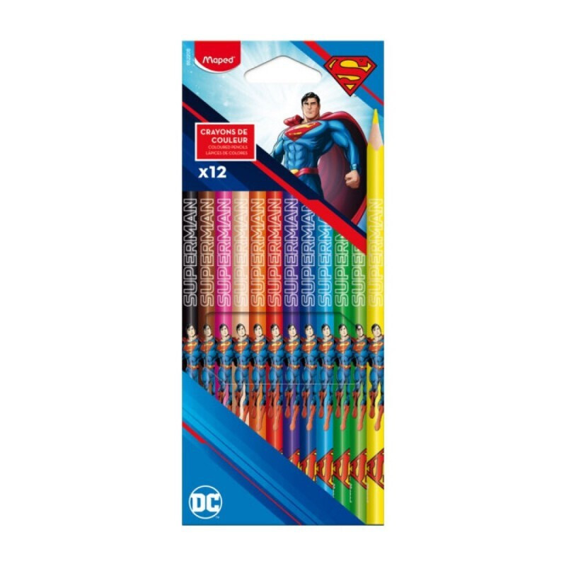 Color Pencils 12 Colors Superman