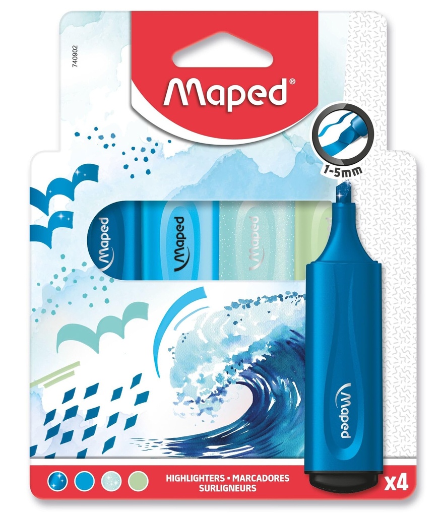 Highlighter Fluopeps Ocean Pac=4Col