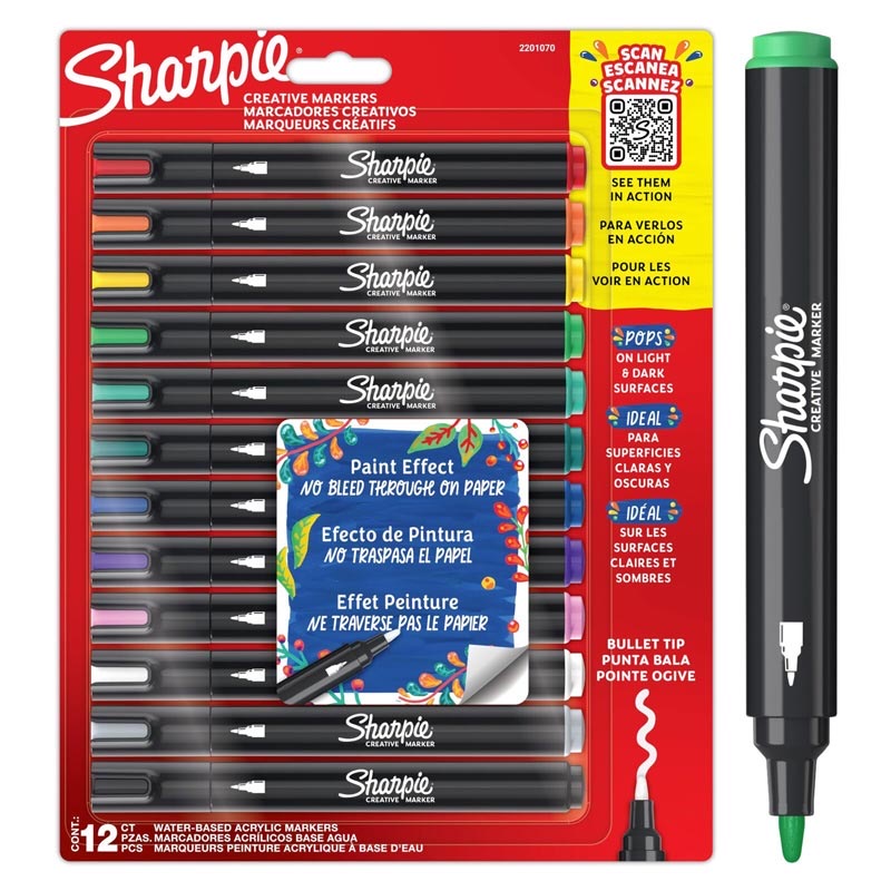 Sharpie Creativ Marker Bullet Bls=12Col