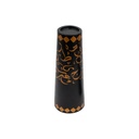 Candle Holder Blck And Gold (Abstract Letters)