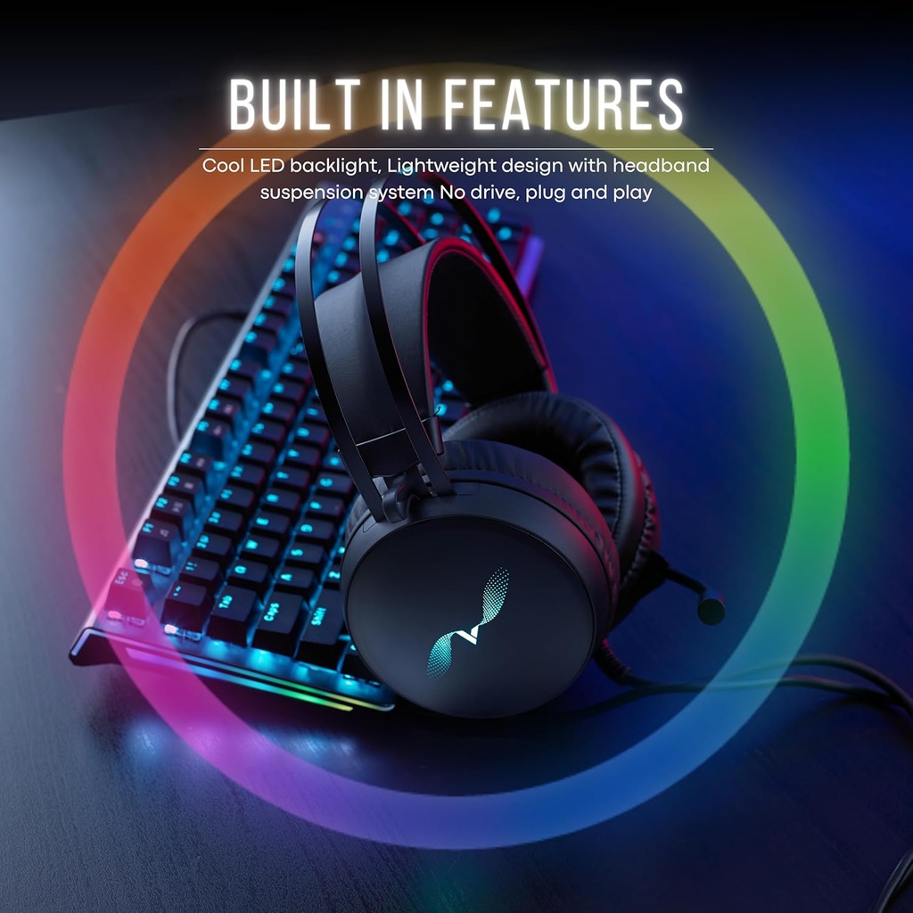 Rapoo VH310 Virtual 7.1 Channels Gaming Headset Black