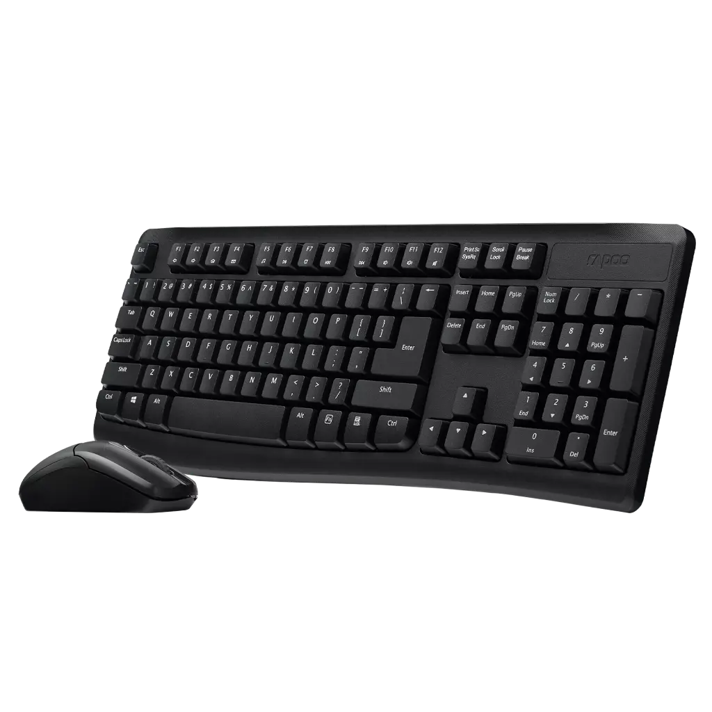Rapoo X1800Pro Wireless Optical Mouse & Keyboard AR Black