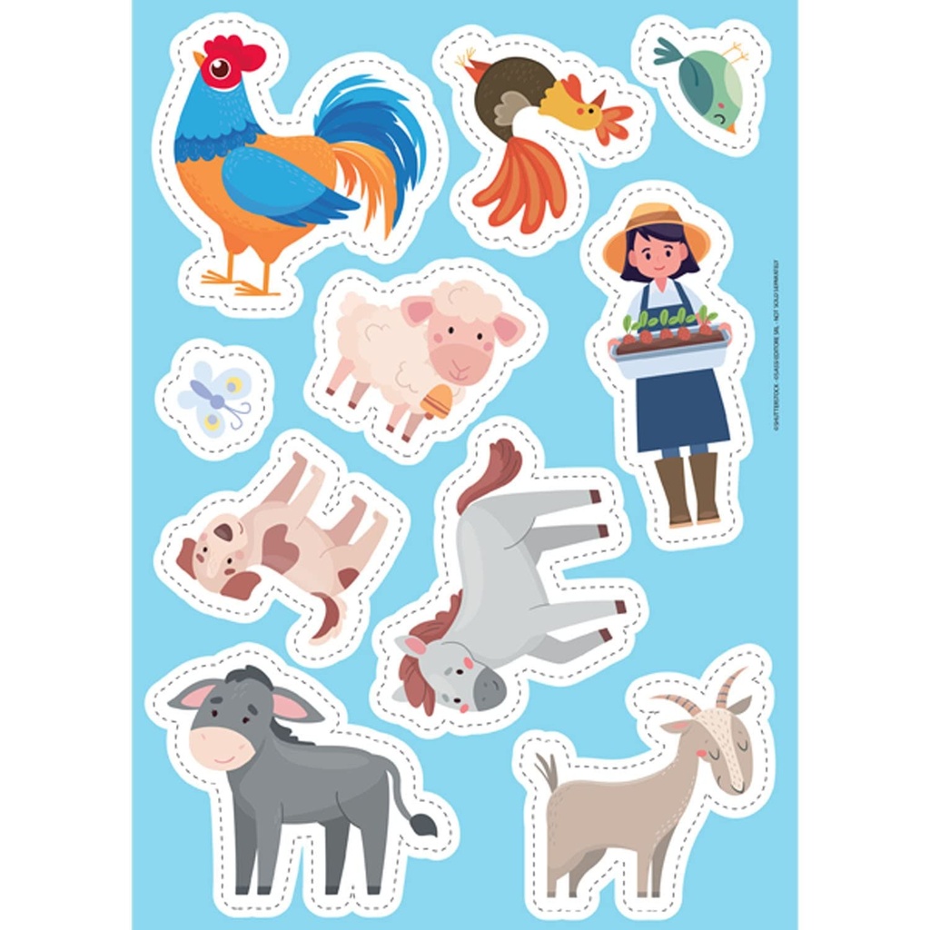 Valigetta Con Carte E Stickers - Happy Families. The Farm