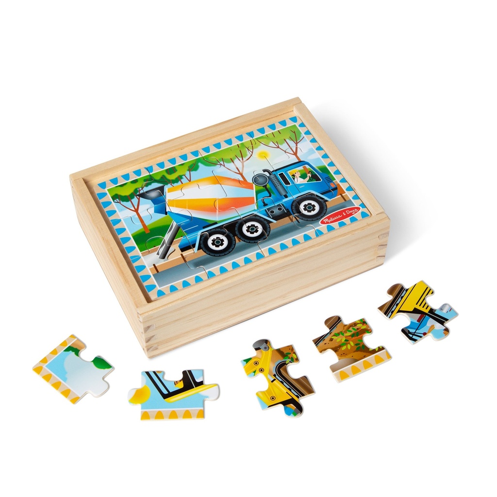 Melissa And Doug Construction Puzzles In A Box