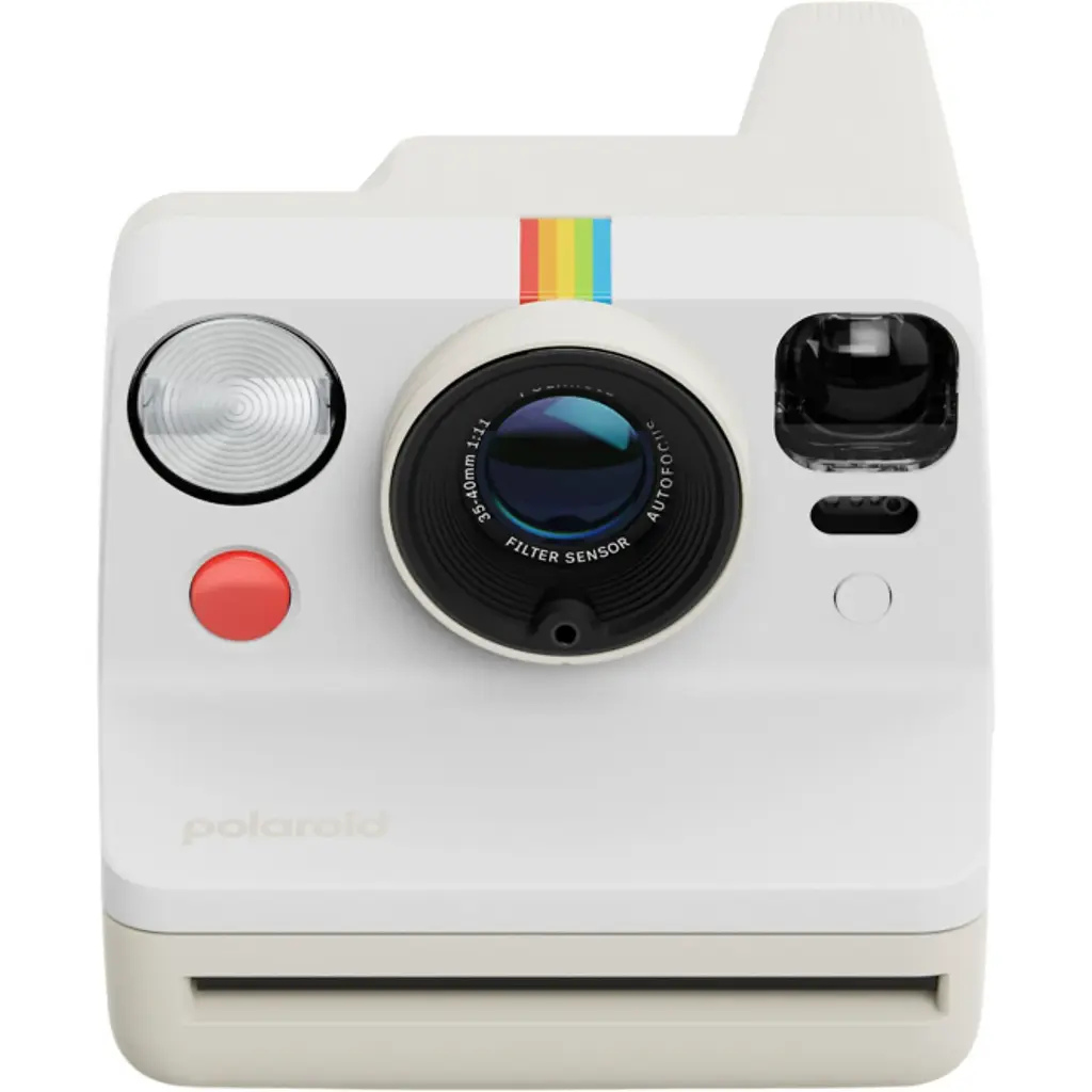 Polaroid Now Gen 3 Pebble White + Color Film Bundle (8 Photos)