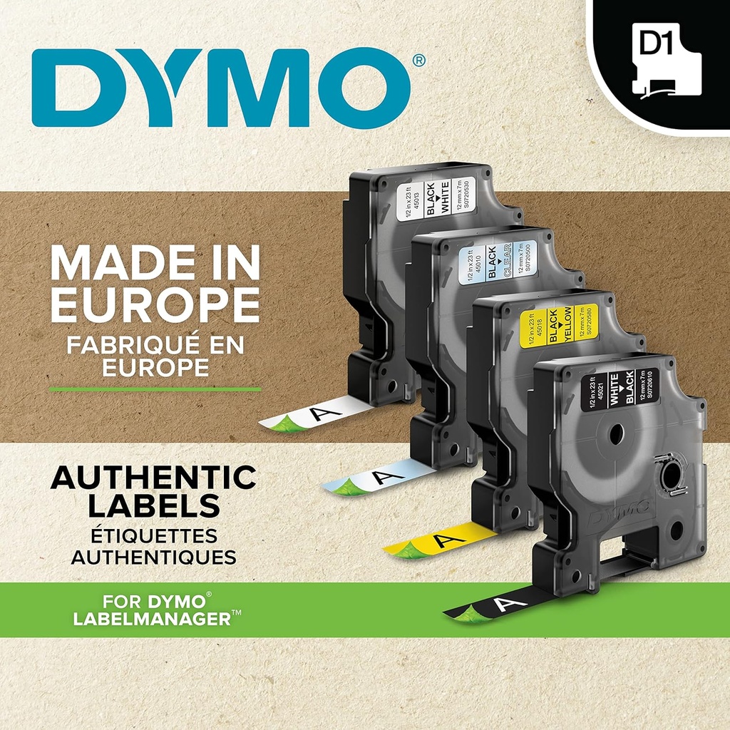 Dymo Tape 12Mmx7M Transparent D1