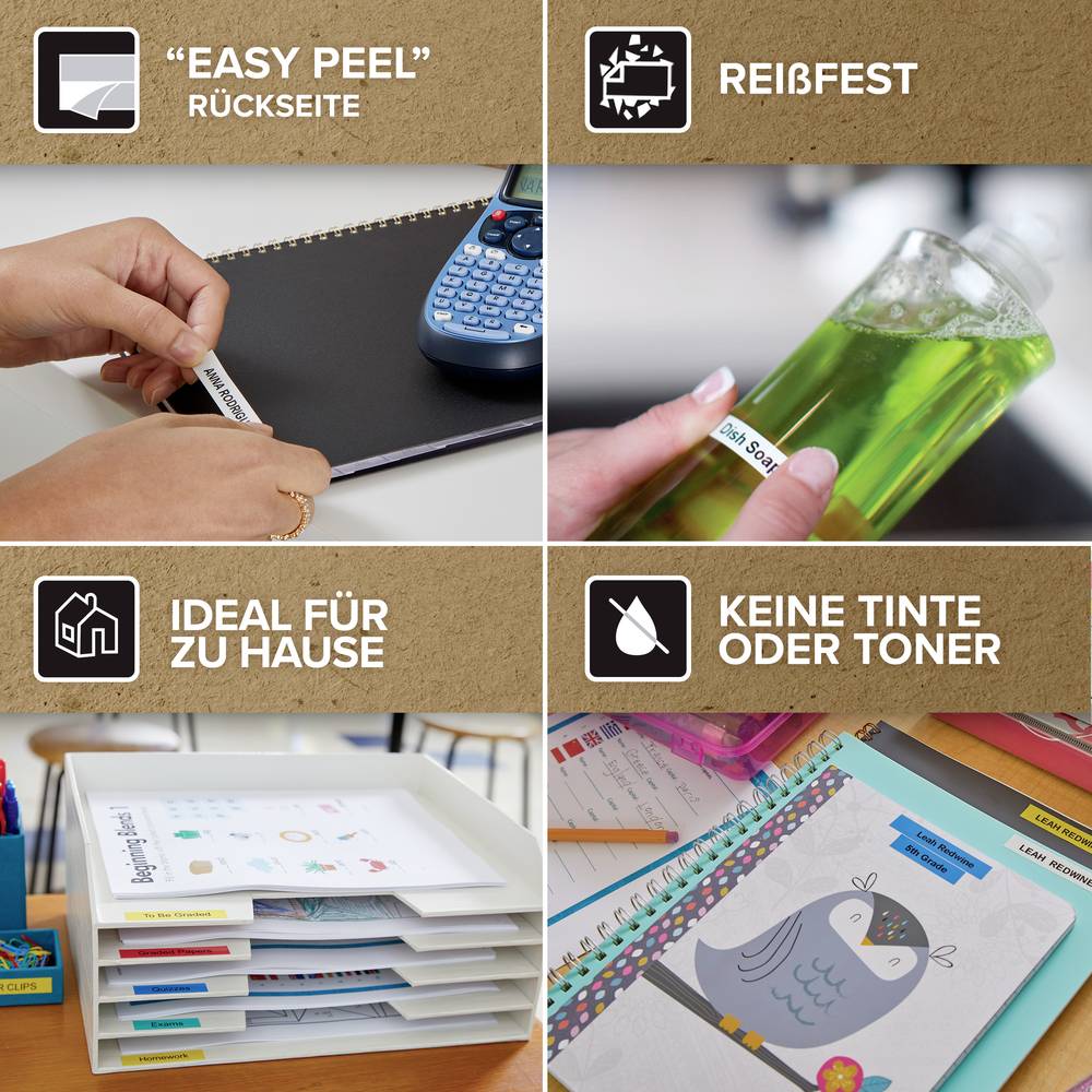 Letra Tag Tape 12mm x 4 M - Paper White