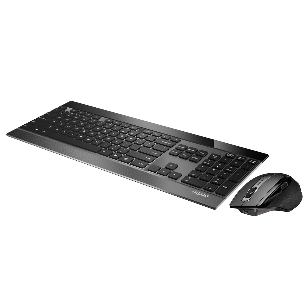 Rapoo 9900M Multi-mode Wireless Ultra-slim Keyboard & Mouse US Black