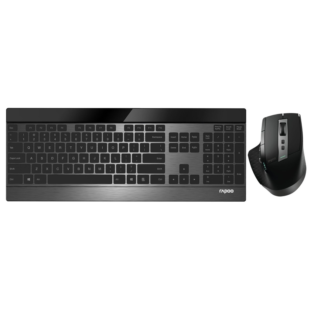 Rapoo 9900M Multi-mode Wireless Ultra-slim Keyboard & Mouse US Black