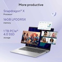 Asus Vivobook 14 X1407QA-LY046W, 14-inch WUXGA 1920x1200, Snapdragon X X126100 Purwa SE, 16GB RAM/1TB SSD, Windows 11 Home - Gold - SDL85S4CJ