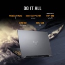 Asus TUF 15.6 inches Gaming Laptop, Intel Core 5 - 210H Processor, 16 GB RAM, 512 GB SSD, 6 GB NVIDIA GeForce RTX 3050 GPU, Windows 11 Home, Mecha Gray, FX607VJ-RL012W