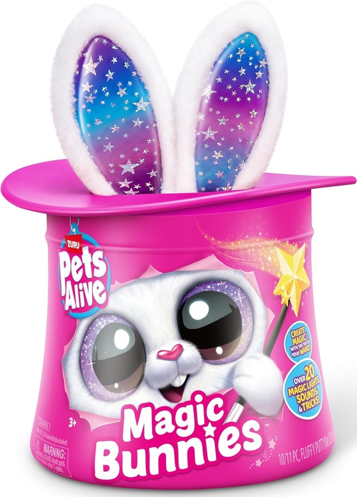 S002-Pets Alive - Magic Bunny Surprise - Series 1 - Robotic Bunny Whitebunny-Shrink Wrap,4Pcs/Ctn