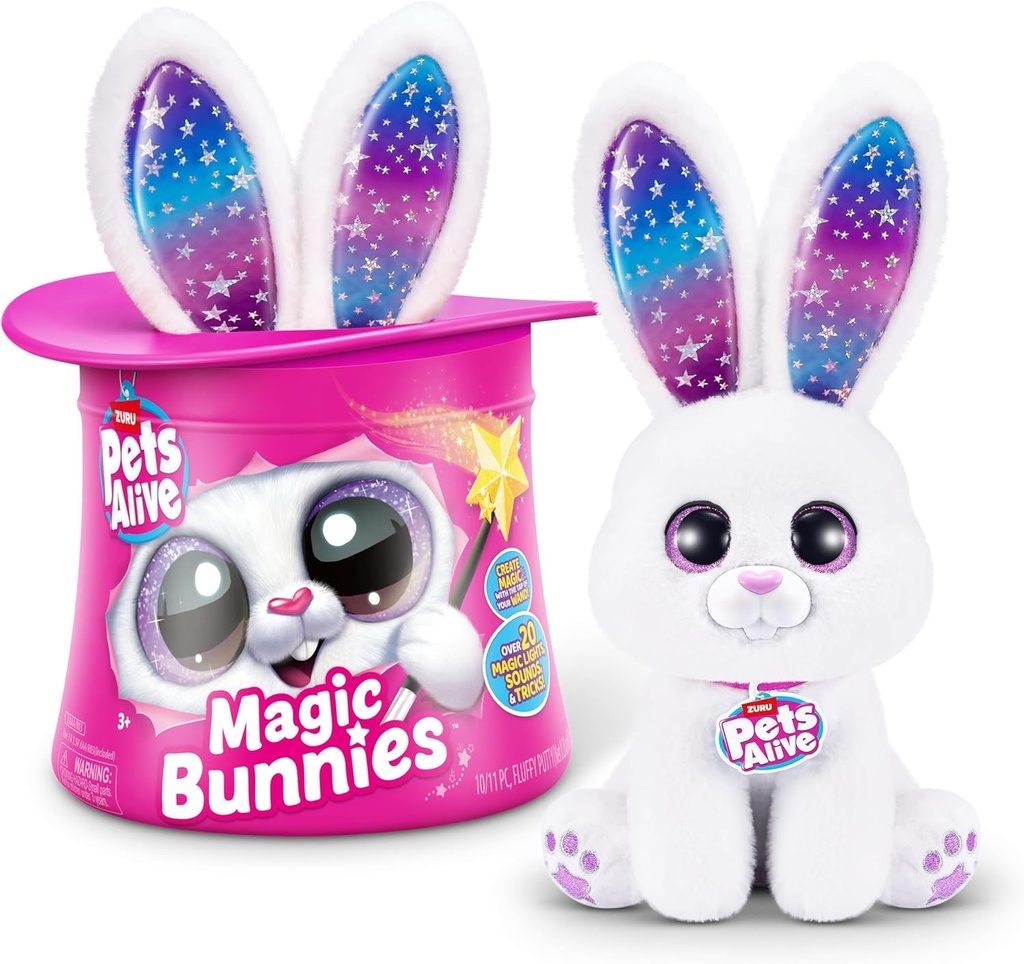 S002-Pets Alive - Magic Bunny Surprise - Series 1 - Robotic Bunny Whitebunny-Shrink Wrap,4Pcs/Ctn