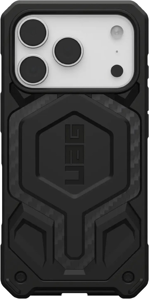 UAG Monarch Pro iPhone  17 Pro carbon fiber black,Built-In MagSafe Module,Premium Materials (Variation: Leather, Kevlar®, Carbon Fiber),8 Ft/5.4 Meters Drop Protection