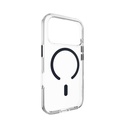Mageasy Bright M Never Yellowing Protective Clear Case With Independent Metal Buttons For Iphone 17 Pro-Transparent/Midnight Ring