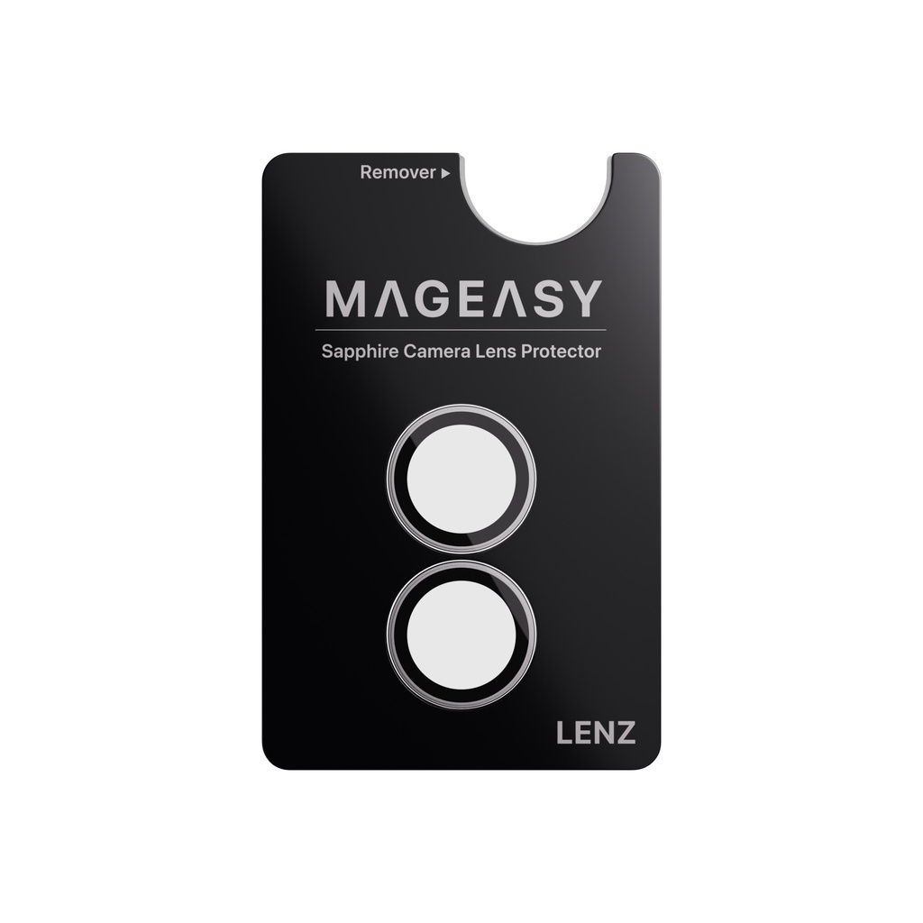 Mageasy Lenz Sapphire Camera Lens Protector For Iphone 17-Silver