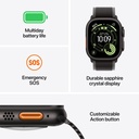 Apple Apple Watch Ultra 3 GPS + Cellular 49mm Black Titanium Case with Black/Charcoal Trail Loop - M/L