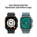 Apple Apple Watch Ultra 3 GPS + Cellular 49mm Black Titanium Case with Black/Charcoal Trail Loop - M/L