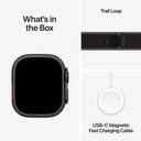 Apple Apple Watch Ultra 3 GPS + Cellular 49mm Black Titanium Case with Black/Charcoal Trail Loop - M/L