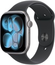 Apple Apple Watch Series 11 GPS + Cellular 46mm Space Grey Aluminium Case with Black Sport Band - M/L