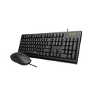 Rapoo X130Pro Wired Optical Mouse & Keyboard Combo AR Black