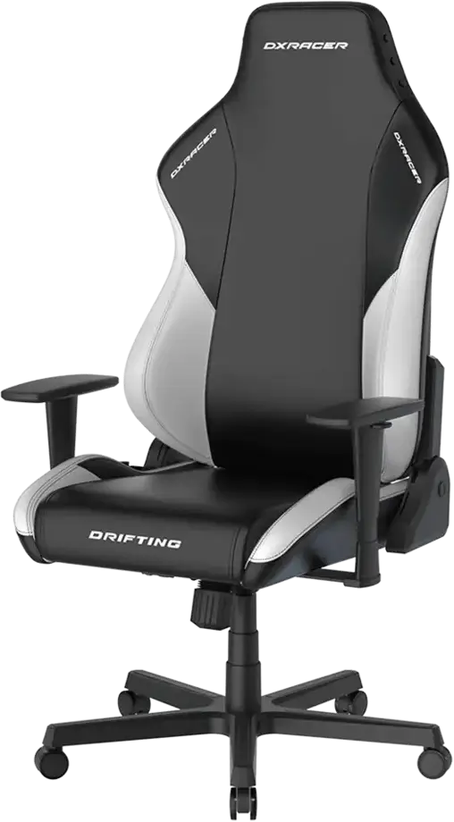 DXRacer Drifting Series Gaming Chair Size L, EPU Upholstery, Black & White
