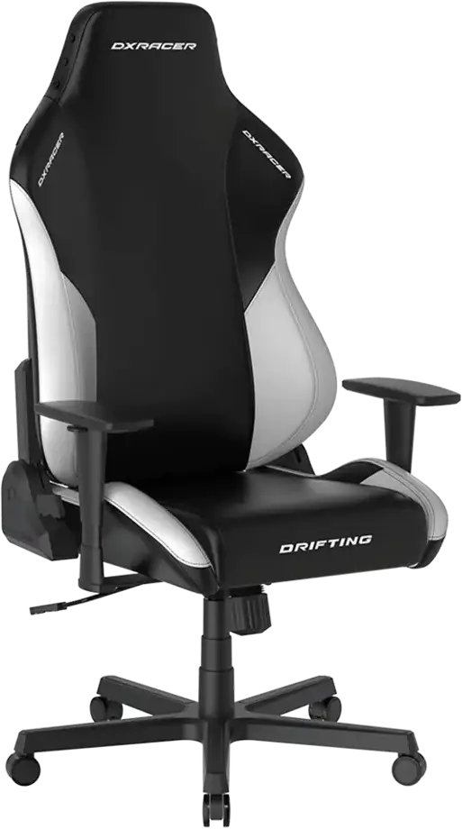 DXRacer Drifting Series Gaming Chair Size L, EPU Upholstery, Black & White