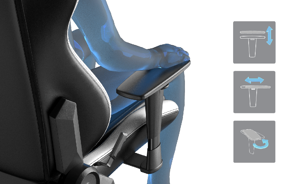 DXRacer Drifting Series Gaming Chair Size L, EPU Upholstery, Black & White