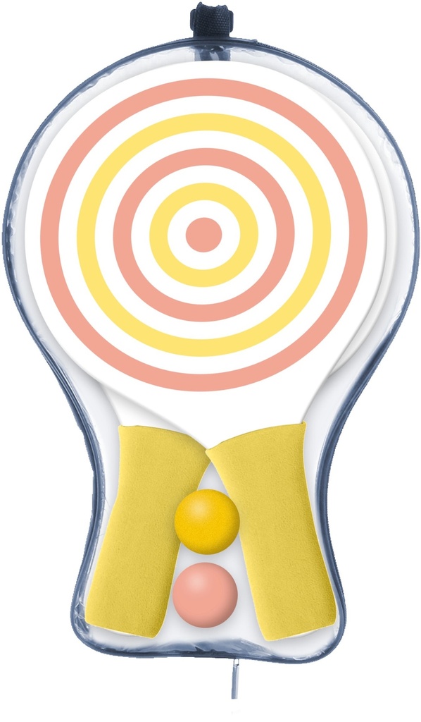 2 Paddle Bats And Ball Set - Summer Fun Games