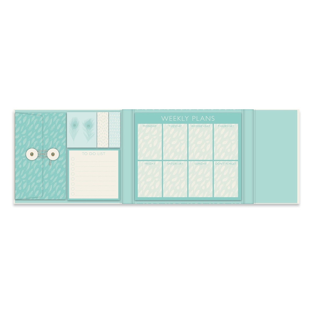 Weekly Organiser - Peacock Feathers